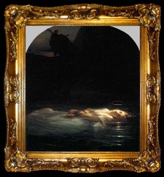 framed  Paul Delaroche Young Christian Martyr, ta009-2